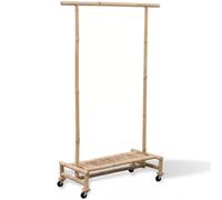 vidaXL Bamboo Clothes Rack Coat Rack Coat Stand Garment Rack Clothes Rack
