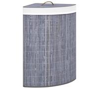 Vidaxl Bamboo Corner Laundry Basket Grey 60 L Corner Laundry Baskets