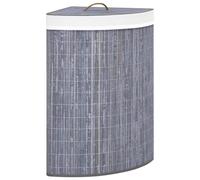 Vidaxl Bamboo Corner Laundry Basket Grey 60 L Corner Laundry Baskets