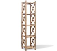 Vidaxl 5-Tier Square Bamboo Shelf