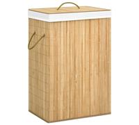 vidaXL Bamboo Laundry Basket 72L Washing Clothes Hamper Storage Bin Organiser