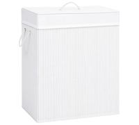vidaXL Bamboo Laundry Basket White 83 L