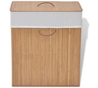 Vidaxl Bamboo Laundry Bin Rectangular Natural