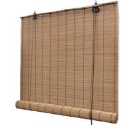 'vidaXL Bamboo Roller Blind- Brown Natural Window Blinds For Light Control And Privacy- 140x220 cm'