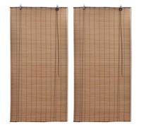 vidaXL Bamboo Roller Blinds 2 pcs 150 x 220 cm Brown