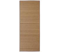 vidaXL Rectangular Brown Bamboo Rug 80 x 200 cm - Non-Skid Backing, Easy to Clean, Modern Scandinavian Decor