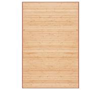 vidaXL Bamboo Rug| Non-Slip Backing Cushion | Brown Natural Bamboo | Polypropylene Border | Perfect for Home and Office | Size: 100x160 cm