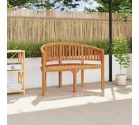 vidaXL Banana Bench 120 cm Solid Teak Wood