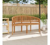 vidaXL Banana Bench 151 cm Solid Teak Wood UK NEW