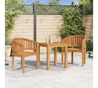 Vidaxl Banana Chairs 2 Pcs Solid Teak Wood