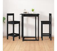 Bar Chairs 2 pcs Black 40x41.5x112 cm Solid Wood Pine