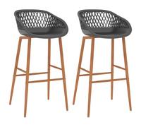 Bar Chairs 2 pcs Grey