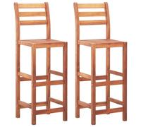 Vidaxl Bar Chairs 2 Pcs Solid Acacia Wood