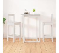 Vidaxl Bar Chairs 2 Pcs White 40X41.5X112 Cm Solid Wood Pine
