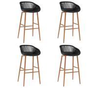 Bar Chairs 4 pcs Black