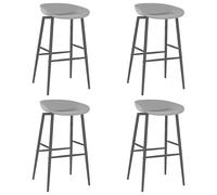 Bar Chairs 4 pcs Grey