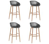 vidaXL Bar Chairs 4 pcs Grey