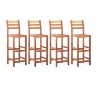 vidaXL Bar Chairs 4 pcs Solid Acacia Wood UK HOT