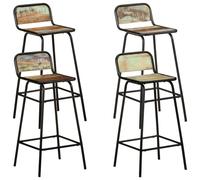 vidaXL Bar Chairs 4 pcs Solid Reclaimed Wood