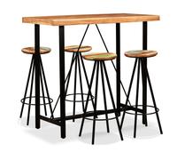 vidaXL Bar Set 5 Pieces Solid Acacia and Reclaimed Wood