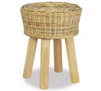 vidaXL Bar Stool 35x45cm Natural Rattan Home Kitchen Office Cafe Chair Seat