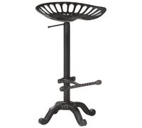 vidaXL Bar Stool Black Cast Iron Furniture Bistro Pub Counter Height Chair