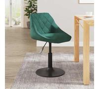 vidaXL Bar Stool Dark Green Velvet