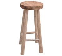 vidaXL Bar Stool Solid Teak Wood, Brown