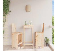 vidaXL Bar Stools Garden Stool Outdoor Wooden Chair 2 pcs Solid Wood Pine