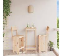 (natural pine, 40 x 48.5 x 115.5 cm) vidaXL Bar Stools Garden Stool Wooden Outdoor Chair 2 pcs Solid Wood Pine