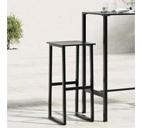 (2 pcs) vidaXL Bar Stools Bistro Chair Pub Counter Chair Black Powder-coated Steel