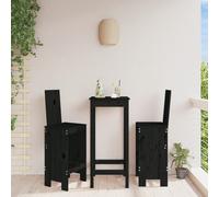 vidaXL Bar Stools 2 pcs Black 40x42x120 cm Solid Wood Pine