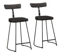 (black, 49 x 43 x 88 cm) vidaXL Gavin Bar Stools Dining Room Chair Seat Stool Solid Mango Wood 2 pcs