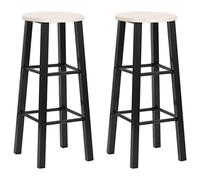 vidaXL Bar Stools 2 pcs Black MDF