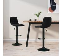 vidaXL Bar Stools 2 pcs Black Velvet