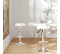 vidaXL Bar Stools 2 pcs Cream Faux Leather