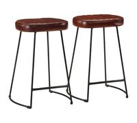 vidaXL Bar Stools Kitchen Bistro Chair Pub Counter Chair 2 pcs Dark Brown