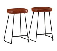 vidaXL Bar Stools 2 pcs Dark Brown 41x29x62 cm UK