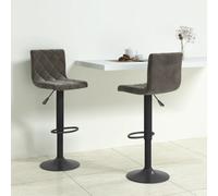 vidaXL Bar Stools 2 pcs Dark Grey Velvet