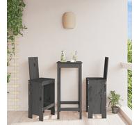 vidaXL Bar Stools 2 pcs Grey 40x42x120 cm Solid Wood Pine