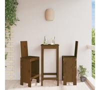 (honey brown pine, 40 x 42 x 120 cm) vidaXL Bar Stools Garden Stool Wooden Outdoor Chair 2 pcs Solid Wood Pine