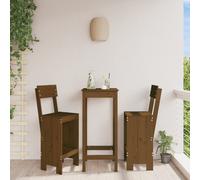vidaXL Bar Stools 2 pcs Honey Brown 40x48.5x115.5 cm Solid Wood Pine