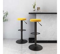 vidaXL Bar Stools 2 pcs Mustard Yellow Velvet