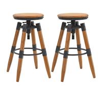 vidaXL Bar Stools 2 pcs Solid Fir Wood