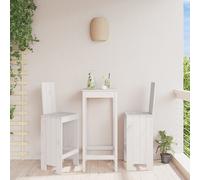 vidaXL Bar Stools 2 pcs White 40x42x120 cm Solid Wood Pine