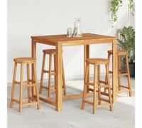 vidaXL Bar Stools 4 pcs Solid Acacia Wood, Brown