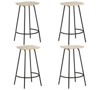 vidaXL Bar Stools 4 pcs Solid Mango Wood
