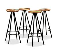 vidaXL Bar Stools 4 pcs Solid Reclaimed Wood