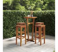 vidaXL Bar Stools 4 pcs Solid Wood Acacia, Brown