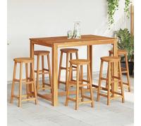 vidaXL Bar Stools 6 pcs Solid Acacia Wood
